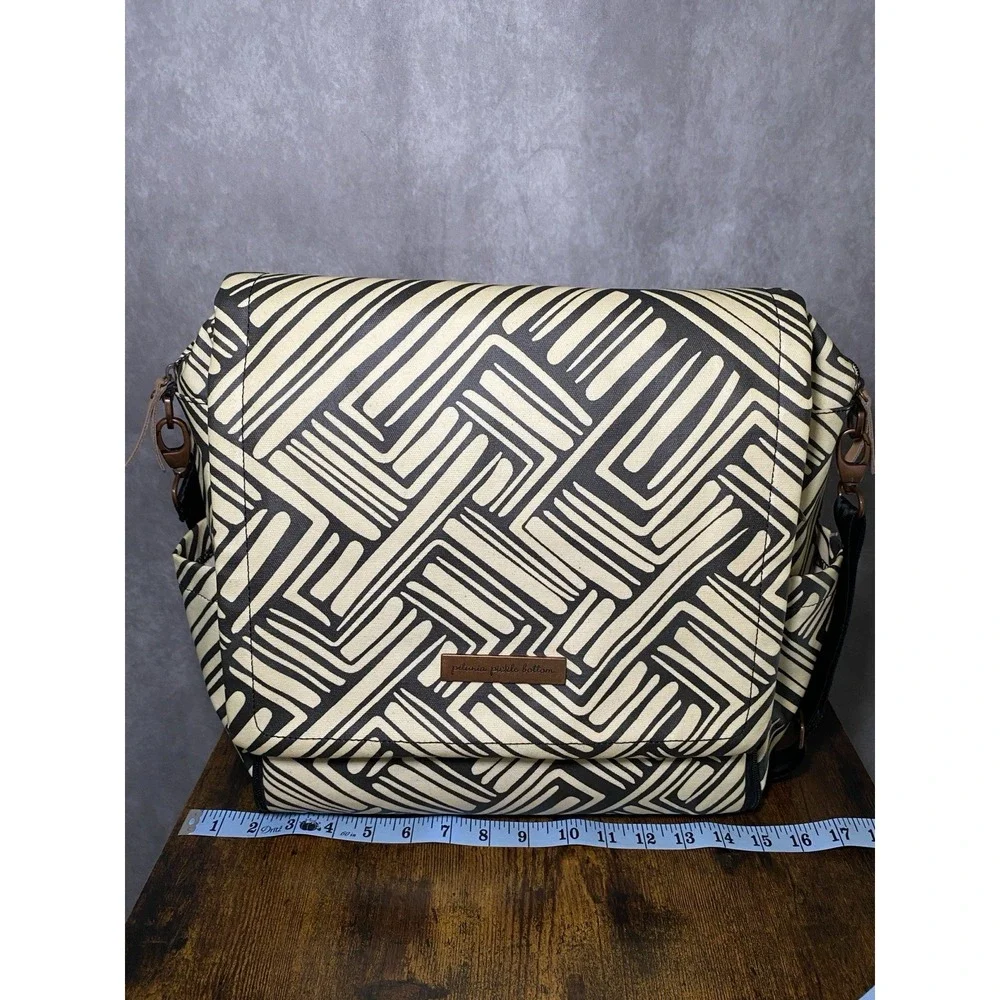 Petunia Pickle Bottom Boxy Neutral abstract Backpack Designer Diaper Bag